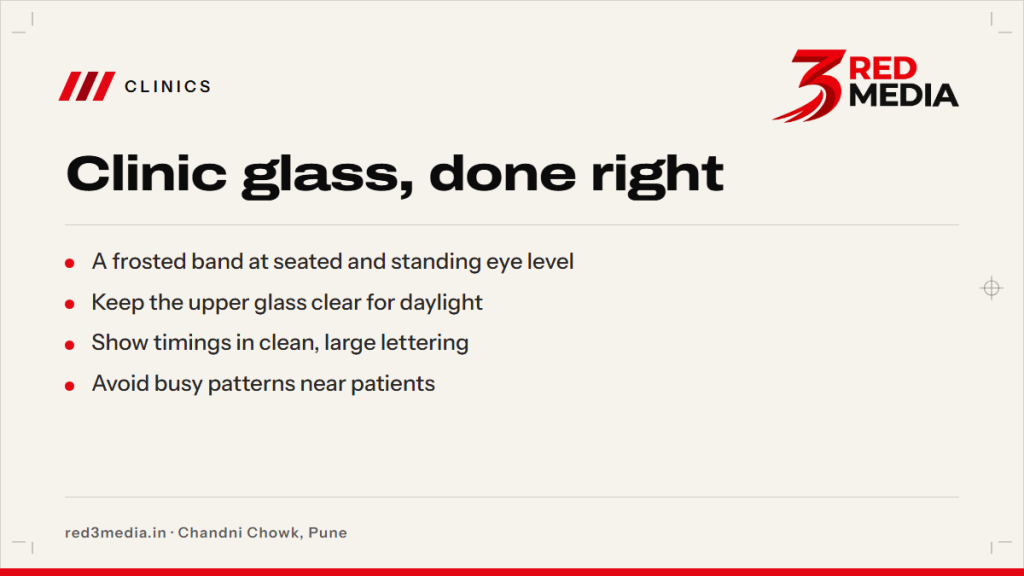 Frosted Film for Clinic Glass: Privacy Without a Dark Room - key facts card