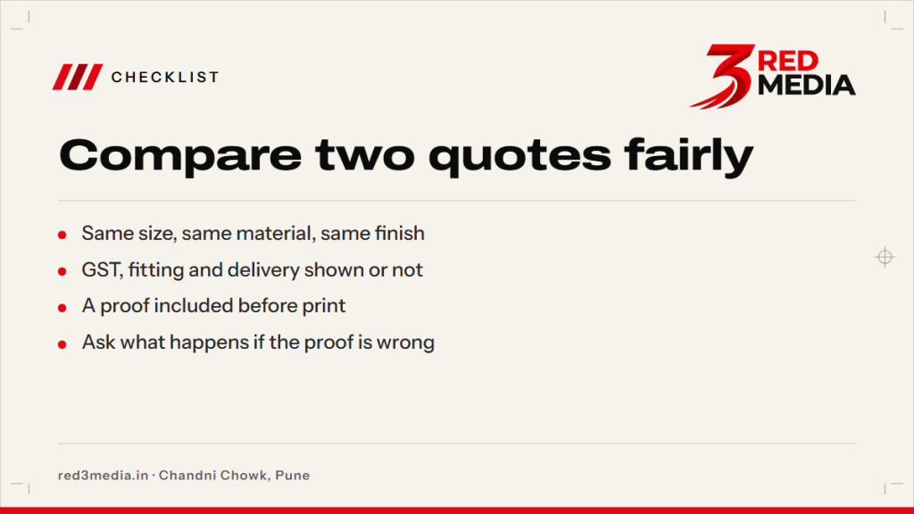 How to Compare Printing Quotations Line by Line - key facts card