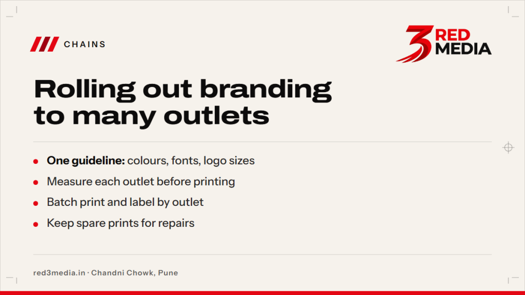 Multi-Outlet Branding Rollout: Keeping Every Shop Identical - key facts card