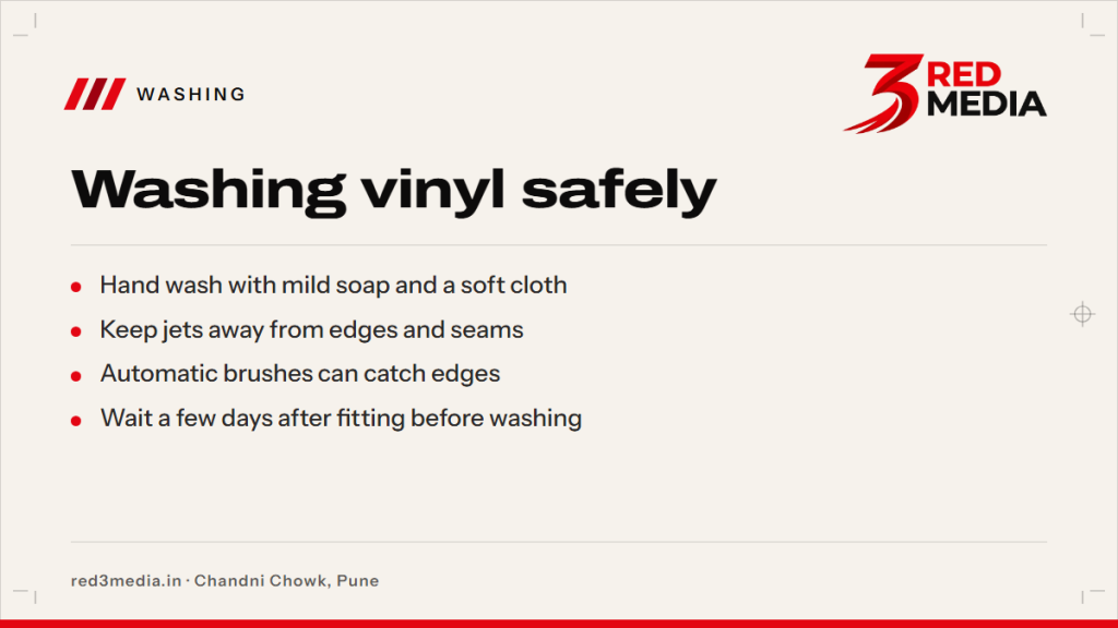 Can You Pressure Wash Vinyl Wraps and Signs? Safe Washing Tips - key facts card