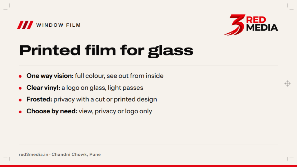 Printed Window Film: Logos and Patterns That Let Light In - key facts card